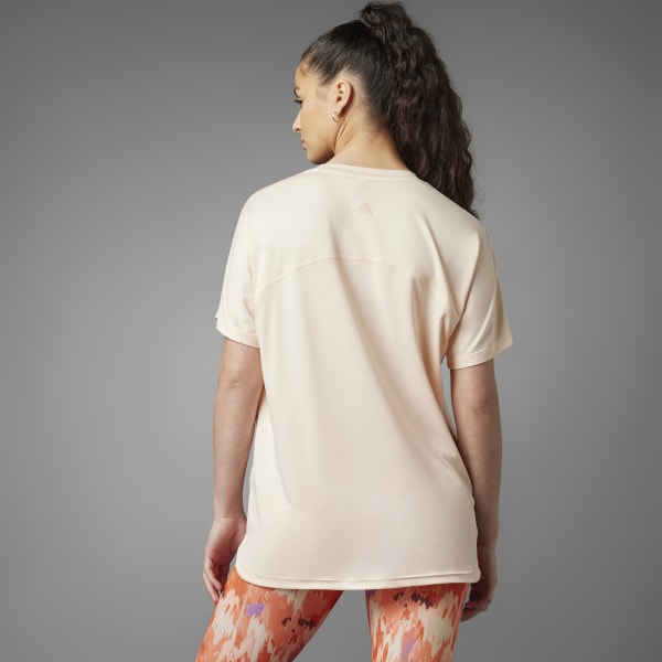 Naranja Playera Loose Graphic Lift Your Mind