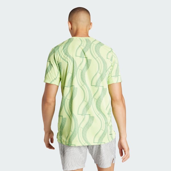 Verde Camiseta Club para Tenis Estampada