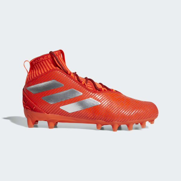 orange adidas football cleats