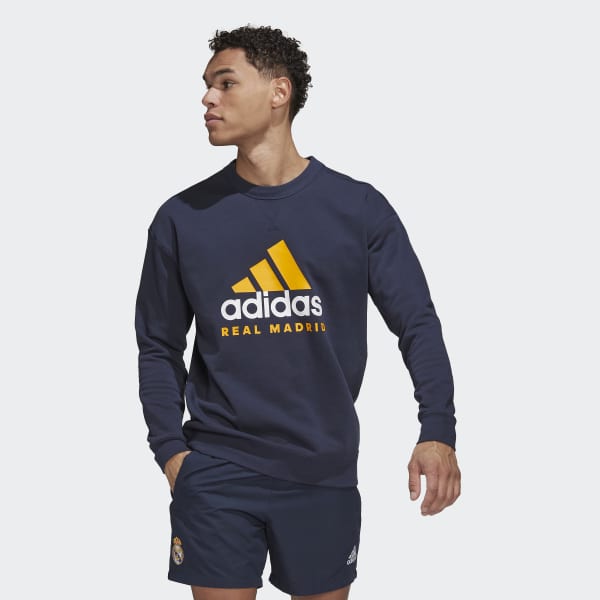 Niebieski Real Madrid DNA Crew Sweatshirt