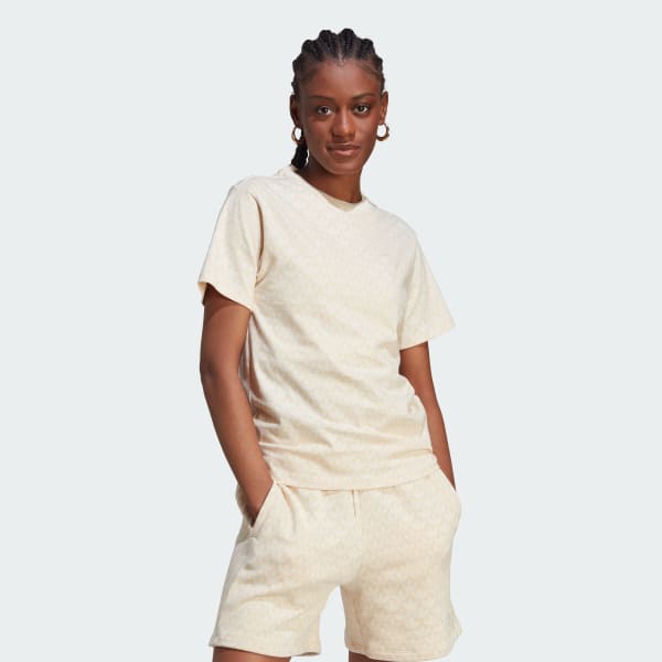 Bianco T-shirt Trefoil Monogram