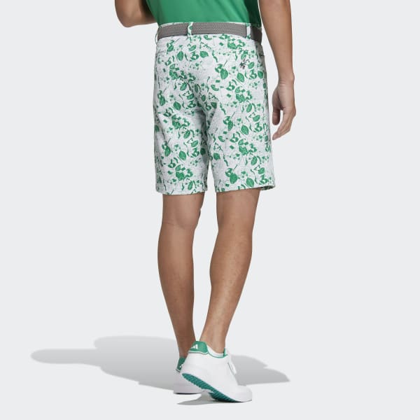 สีขาว กางเกงขาสั้นพิมพ์ลาย Play Green