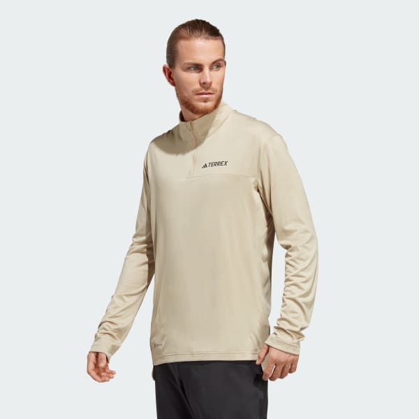 Beige Terrex Multi Half-Zip Long Sleeve Tee
