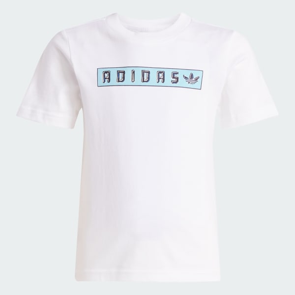 สีขาว เสื้อยืดพิมพ์ลายสำหรับเด็ก