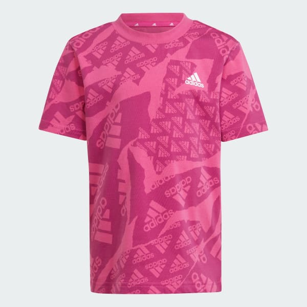 Rosa Camiseta Estampa Corrida Essentials