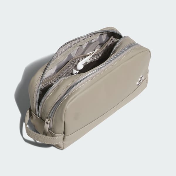 Beige Two-Way Zip Pouch