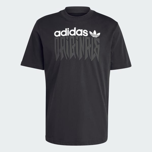 Negro Polera Holgada Estampada