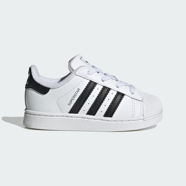 blanc Chaussure à lacets élastiques Superstar II Enfants