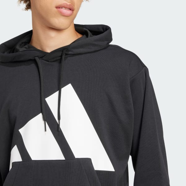 adidas Essentials Big Logo French Terry Hoodie - Black