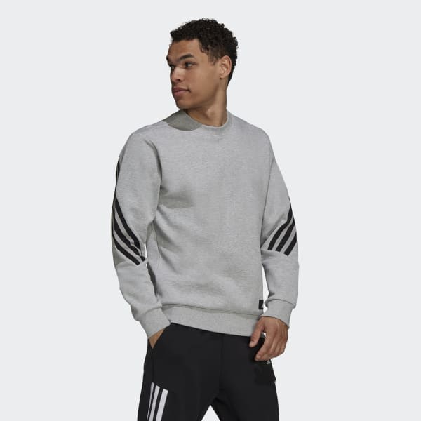 Grey adidas Sportswear Future Icons 3-Stripes Sweatshirt CO763