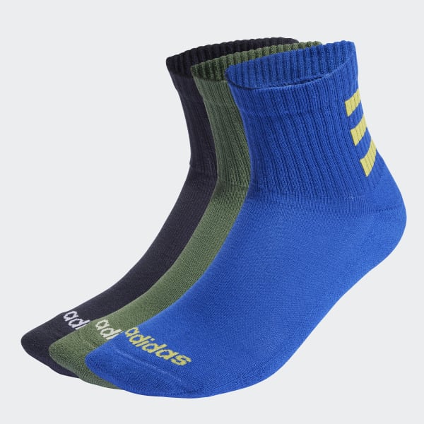 Gron Half-Cushioned 3-Stripes Quarter Socks 3 Pairs RO686