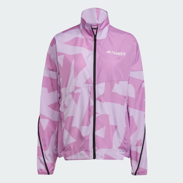 adidas Terrex Multi Printed Wind Jacket - Purple | Free