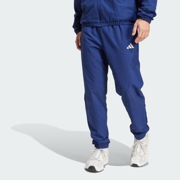 Azul Calça Malha Essential Logotipo Pequeno