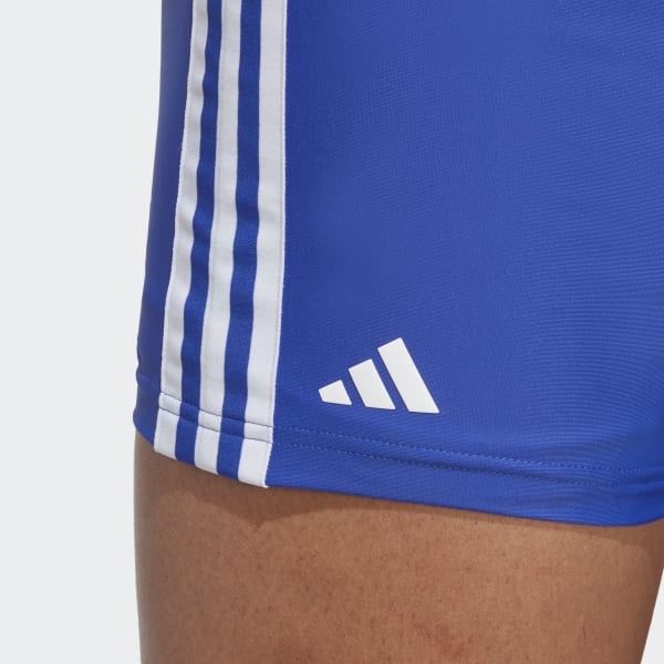 Blau Classic 3-Streifen Boxer-Badehose