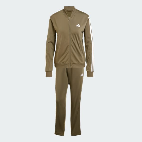 Adidas tracksuit green stripes shop