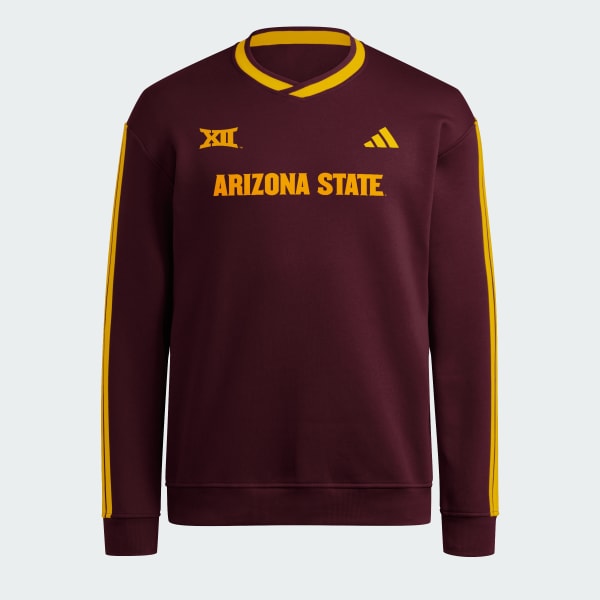 adidas Arizona State Sun Devils 3-Stripes Fleece Jersey Crew