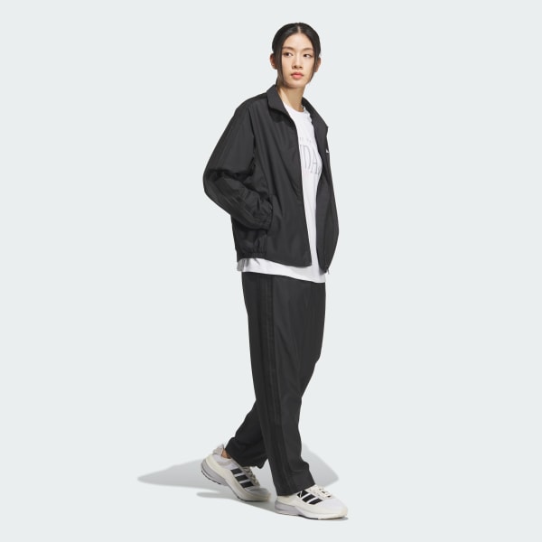 Black 3 STRIPES 루스 핏 윈드브레이커 재킷