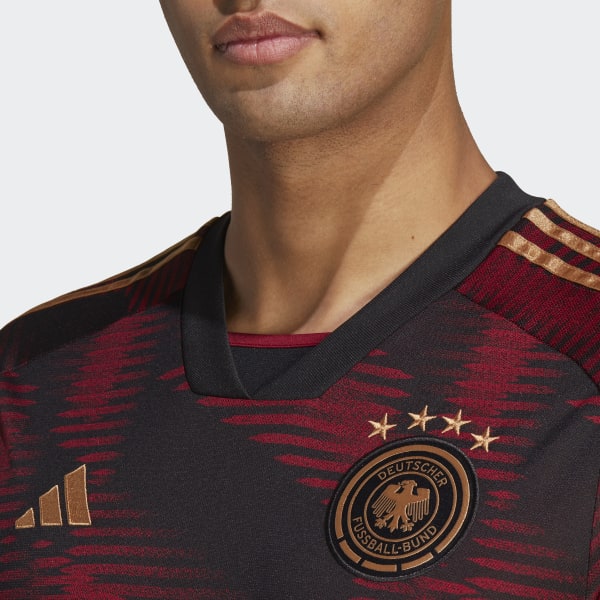 Negro Camiseta Uniforme de Visitante Alemania 22 L5818