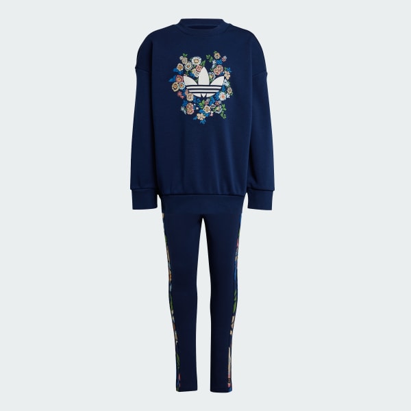 modrá Súprava adidas Originals x Liberty London Crew Leggings Kids