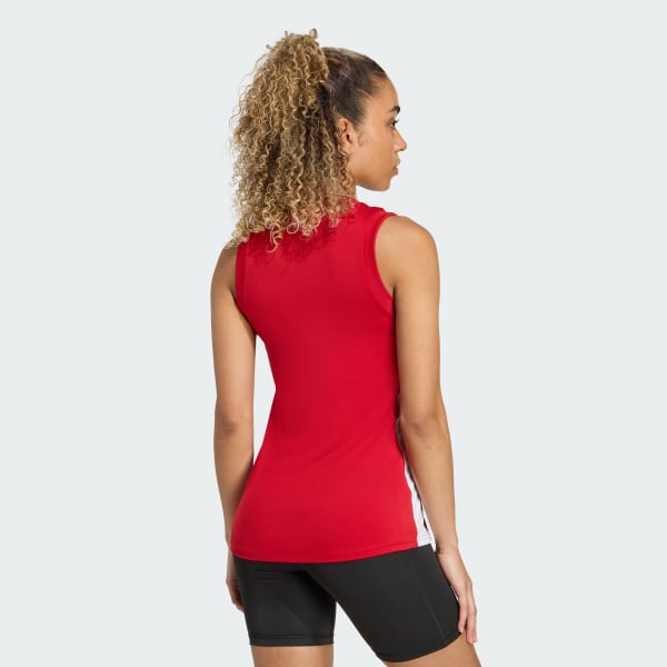 Red Quickset Sleeveless Volleyball Jersey