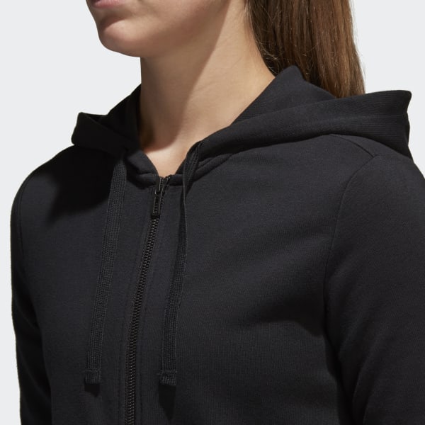 women's adidas essential linear logo fz hoodie