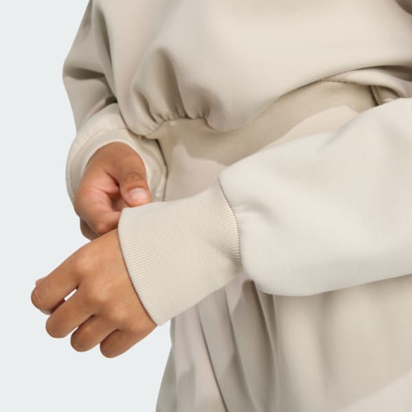 adidas Soft Lux Loose Sweatshirt - Beige | Free Shipping