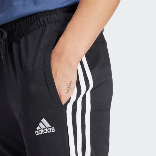 Siyah Essentials Single Jersey 3-Stripes Eşofman Altı 28847