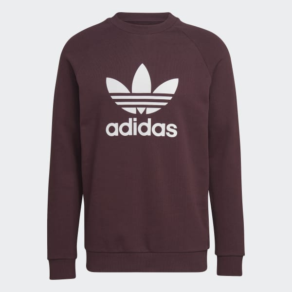 Czerwony Adicolor Classics Trefoil Crewneck Sweatshirt IZO89