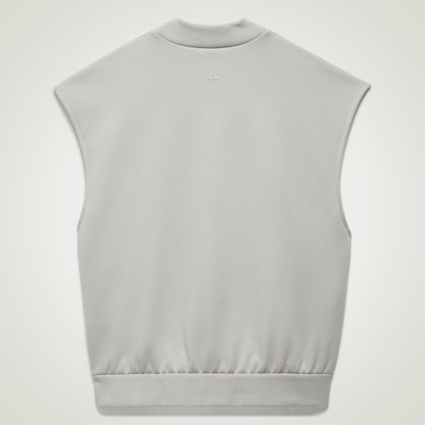 Grey adidas Basketball Sleeveless Sweatshirt