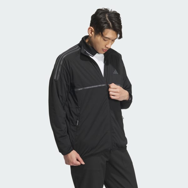 Đen Áo Khoác Golf 3 Sọc WIND.RDY