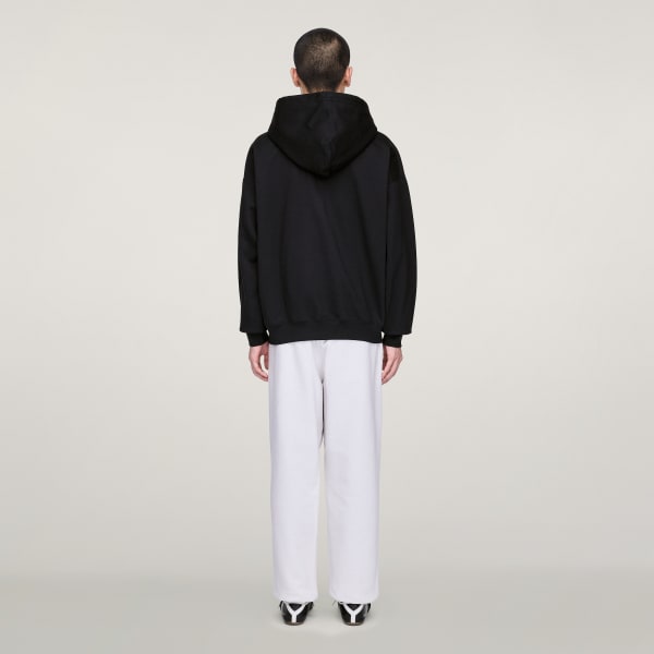 Schwarz Y-3 Brushed Terry Kapuzenjacke