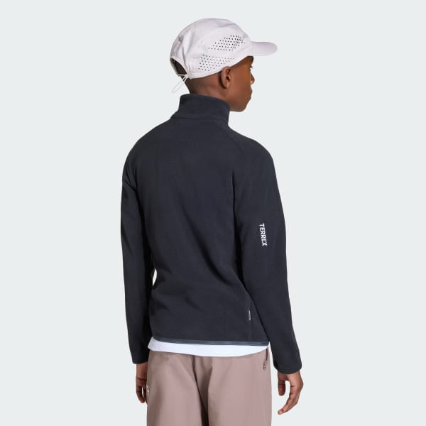 Zwart Terrex Multi Fleece met Lange Ritssluiting Kids