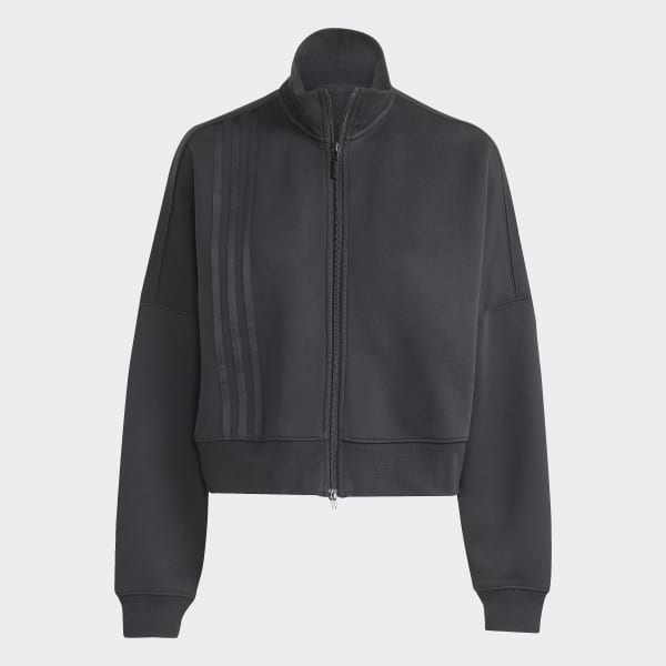 adidas 3本ライン ジップアップジャケット adidas Off Placed 3-Stripes Zip Up - Black | Free Shipping with