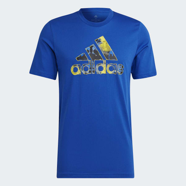 Azul Playera de Entrenamiento Estampada HIIT AEROREADY TS138