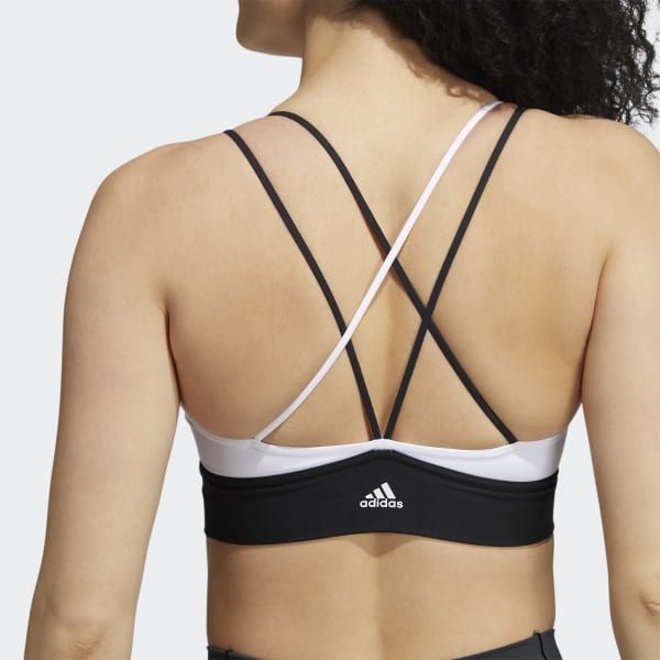 Afkeer Kneden actie adidas All Me Light-Support Training Bra - White | Women's Yoga | adidas US