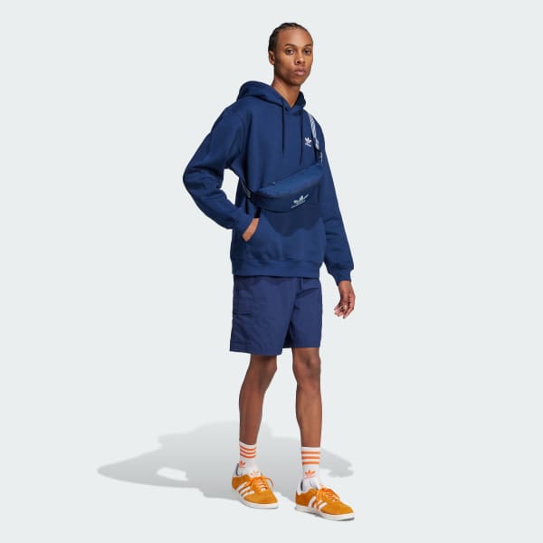 Blau Trefoil Essentials Hoodie, locker geschnitten