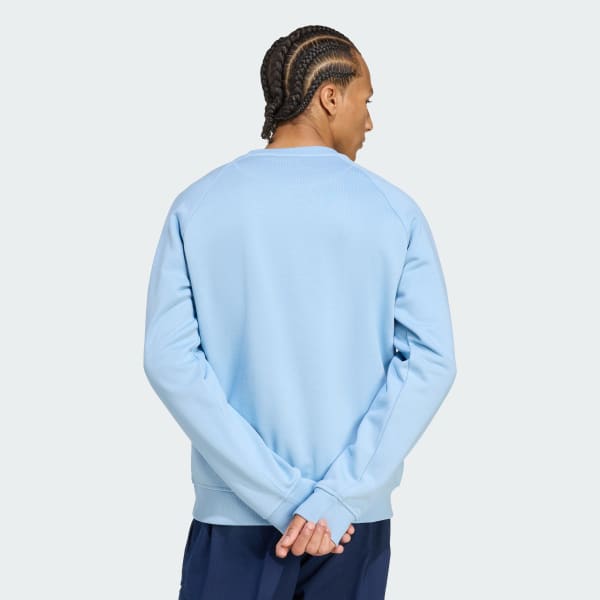 Bleu Sweat-shirt ras-du-cou Trèfle Essentials