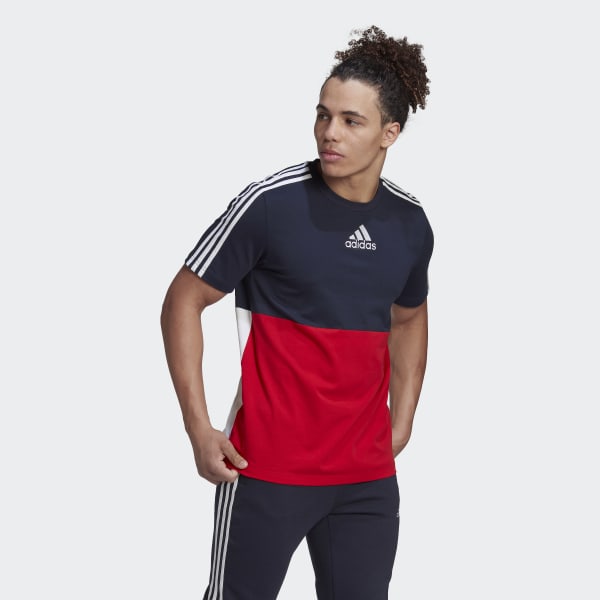 Niebieski Essentials Colorblock Tee RU503