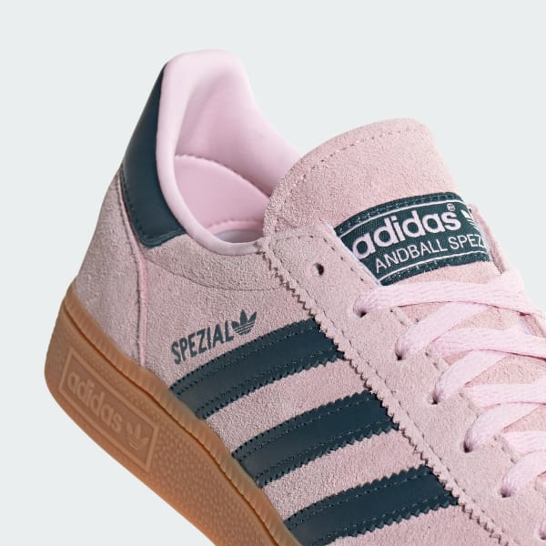 Pink suede adidas online
