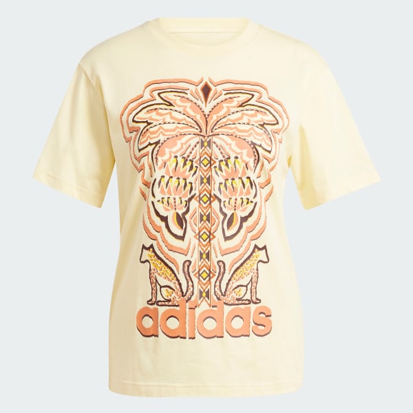 Adidas originals x farm multi print t-shirt cheap