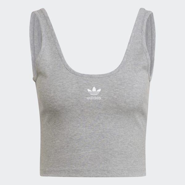 Gris Playera sin Mangas Adicolor Essentials Acanalada