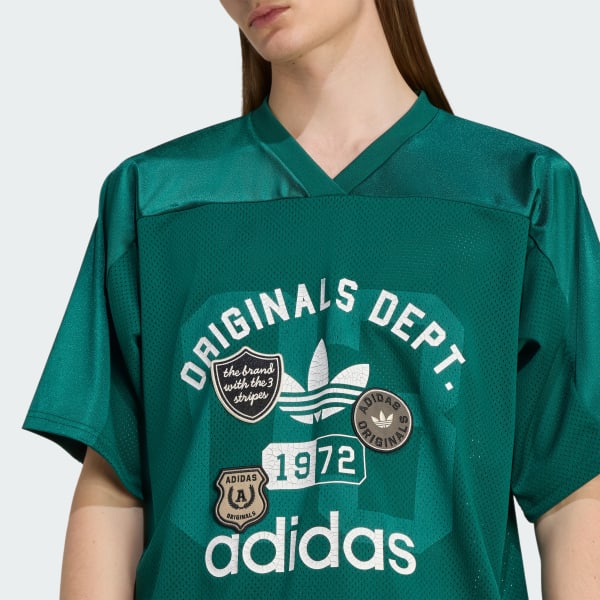 adidas Originals Dept. Graphic Mesh Jersey - Green | Free