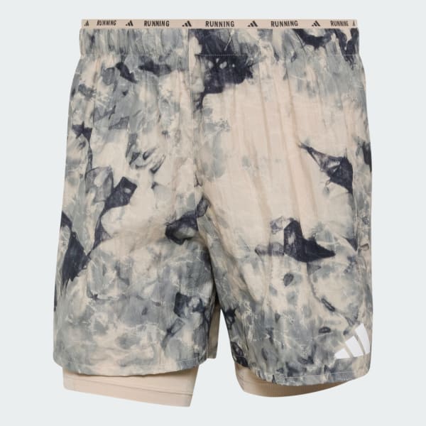 สีเบจ กางเกงขาสั้นทูอินวัน adi365 Spray Dye