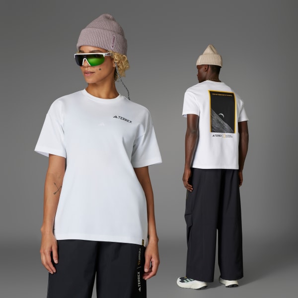 Putih Kaus Grafis adidas National Geographic UF AEROREADY