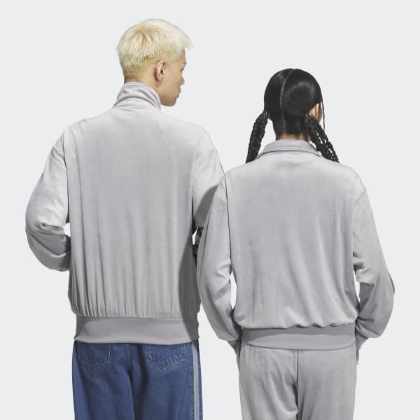 アディダス FB TT ベロア トラックトップ（ジャージ） - グレー