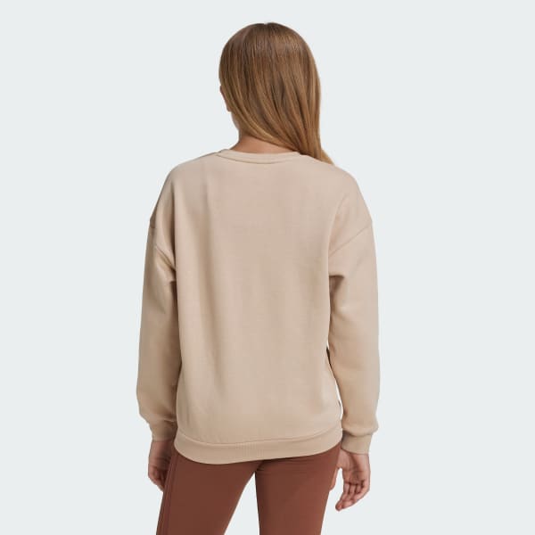 Beige Boyfriend Crew Sweatshirt