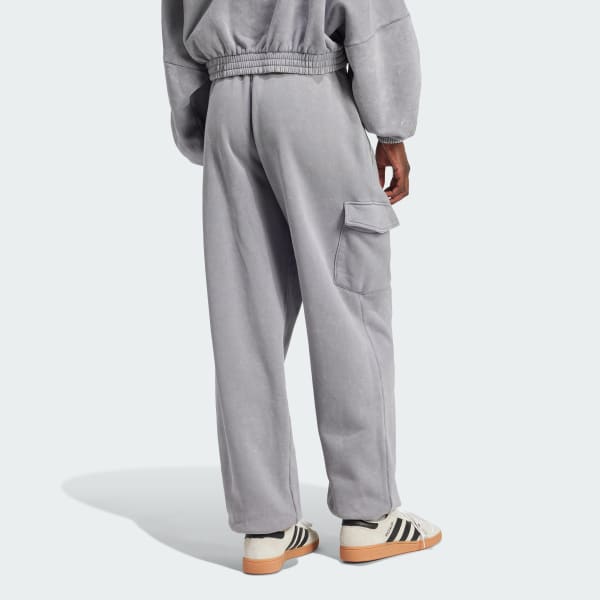 Grau Acid-Washed Jogginghose