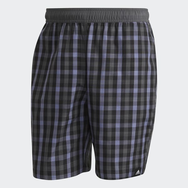 Μαύρο Classic-Length Check Swim Shorts