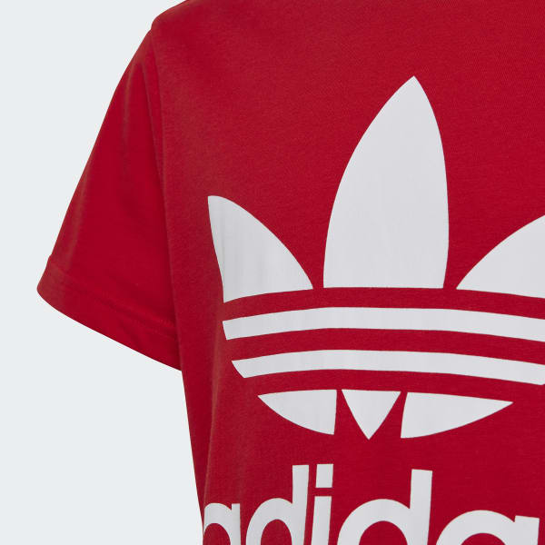 Adidas red 2024 trefoil shirt