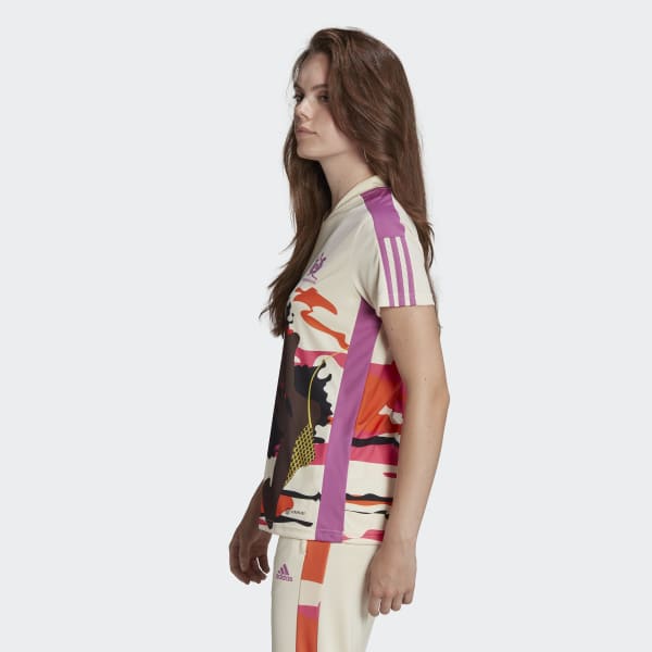 bézová Dres adidas Tiro x Thebe Magugu F5788